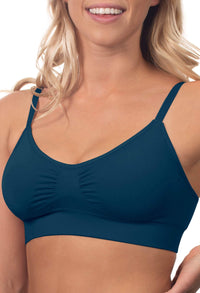 Pacific Blue Bamboo Padded Wire Free Bra and High Cut Brief Set