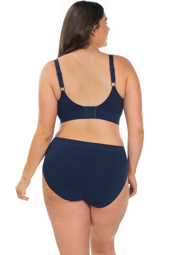 Pacific Blue Bamboo Nursing Bra + High Cut Undies Set