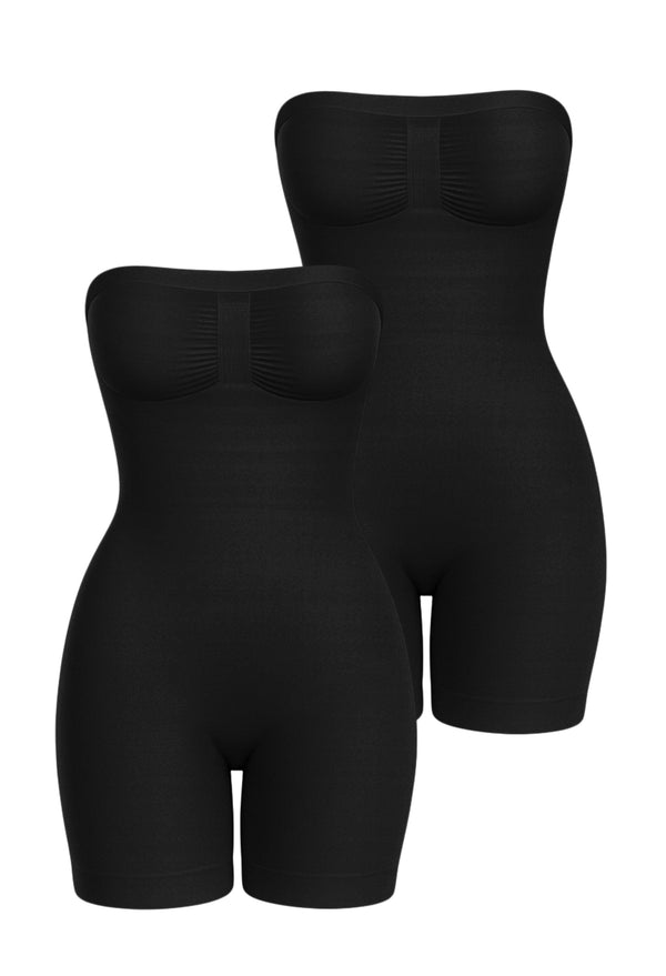 Shapewear Bodysuit Strapless Shorts | BodySleek - 2 Pack