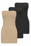 Strapless Mini Slip/Skirt - 3 Pack