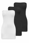Strapless Mini Slip/Skirt - 3 Pack