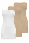 Strapless Mini Slip/Skirt - 3 Pack