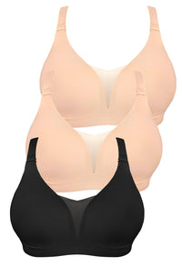 Invisible Mesh Comfort Bra - 3 Pack