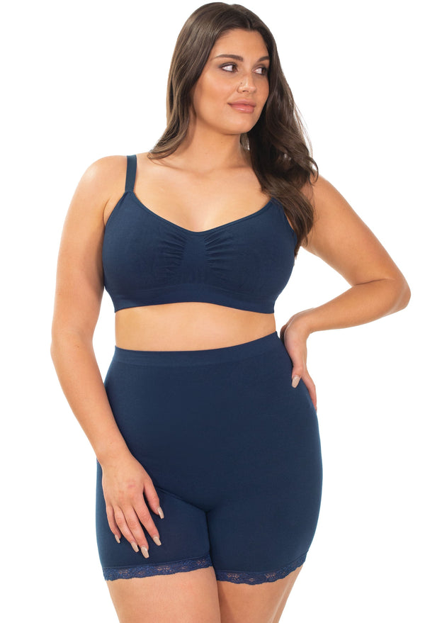 Anti Chafing High Rise Petite Cotton Rich Shorts - 3 Pack