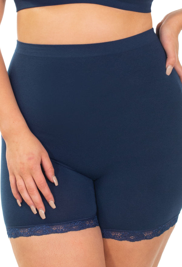 Anti Chafing High Rise Petite Cotton Rich Shorts - 3 Pack
