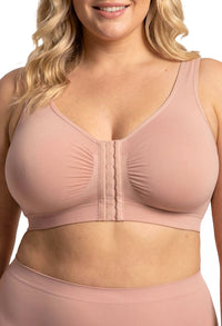 Bamboo Padded Front Closure Wire Free Bra