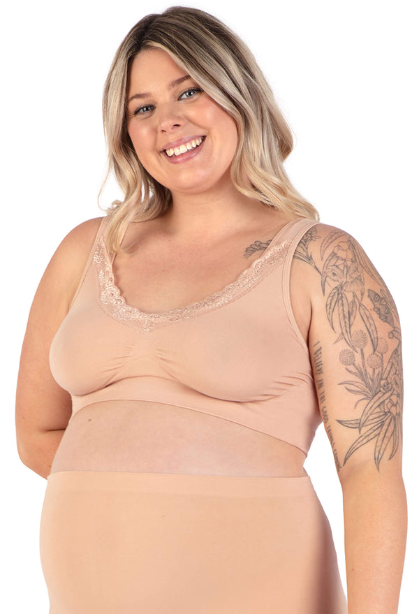 Pregnancy Cotton Rich Pull On Sleep Bra - 3 Pack