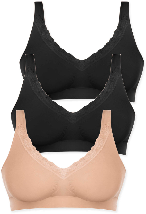 Cotton Rich Pull On Sleep Bra Pack