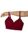 Burgundy Bamboo Nursing Bra + High Cut Undies Set
