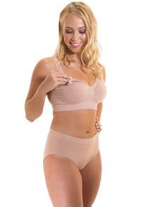 Bamboo Nursing Bra + High Cut Undies Lilac Snow Set