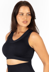 Plus Size Triple-layer Support Racer & High Waist Long Biker Shorts