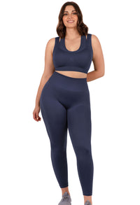 Plus Size Triple-layer Support Racer & High Waist Full Length Leggings