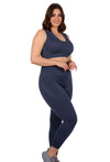 Plus Size Triple-layer Support Racer & High Waist Full Length Leggings