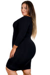 Bamboo 3/4 Sleeve Bodycon Dress