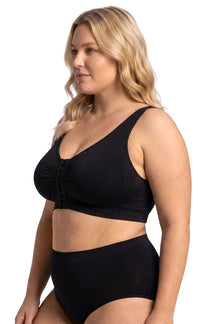 Bamboo Padded Front Closure Wire Free Bra - 3 Pack