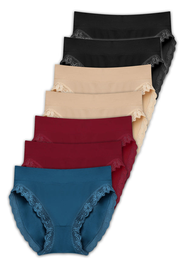 Invisible Lace Contour High Cut Brief - 7 Pack