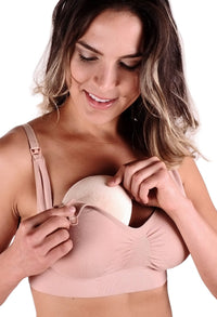 Pacific Blue Bamboo Nursing Bra + High Cut Undies Set With FREE Eco-Friendly Reusable Nursing Pads