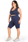 Plus Size Seamless High Waist Long Biker Shorts
