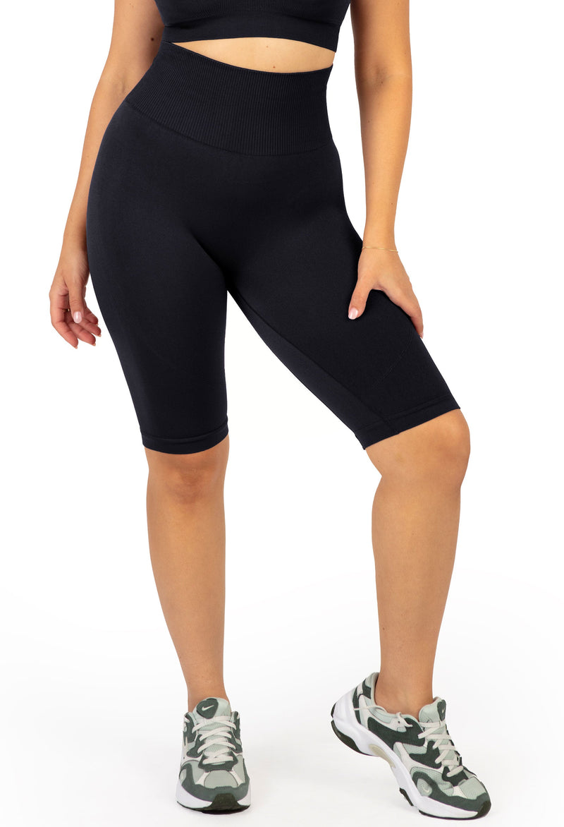 Plus Size Triple-layer Support Racer & High Waist Long Biker Shorts