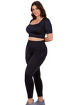 Plus Size Seamless High Waist Full Length Leggings