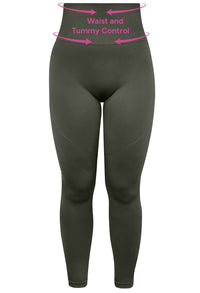 Plus Size Triple-layer Support Racer & High Waist Full Length Leggings