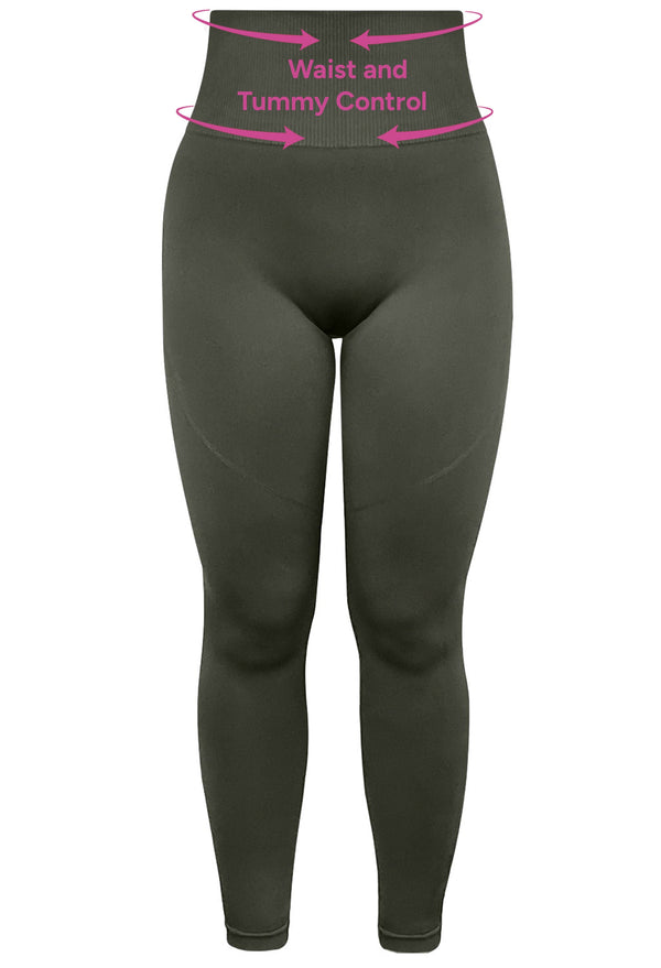 Plus Size Triple-layer Support Racer & High Waist Full Length Leggings