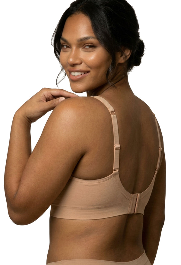 Full Bust Wire Free Minimiser Bra + 3x4 Hook Bra Extender Set