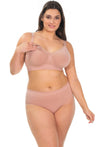 Bamboo Nursing Bra + High Cut Undies Lilac Snow Set