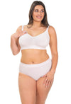 Bamboo Nursing Bra + High Cut Undies Lilac Snow Set