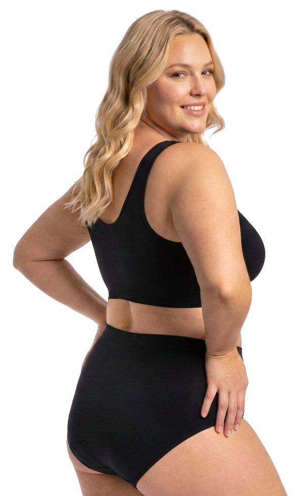 Full Bust Bamboo Padded Front Closure Wire Free Bra