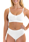 Bamboo Padded Wire Free Bra and High Cut Brief Set
