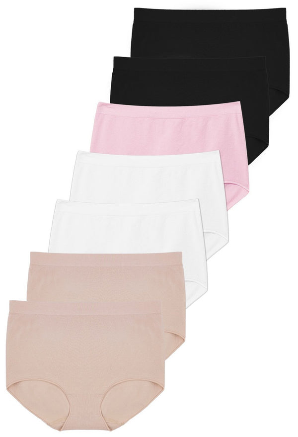 Post Surgery High waist Comfort Brief | Seamless Cotton Blend - 7 Pack