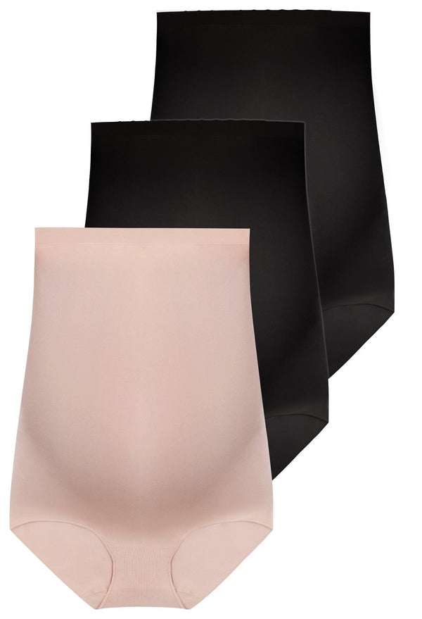Maternity Underbust Cotton Rich Full Brief - Neutrals 3 Pack