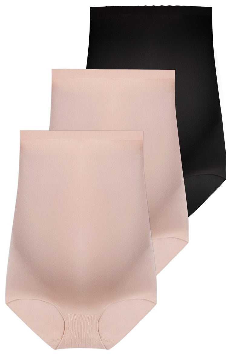 Maternity Underbust Cotton Rich Full Brief - Neutrals 3 Pack