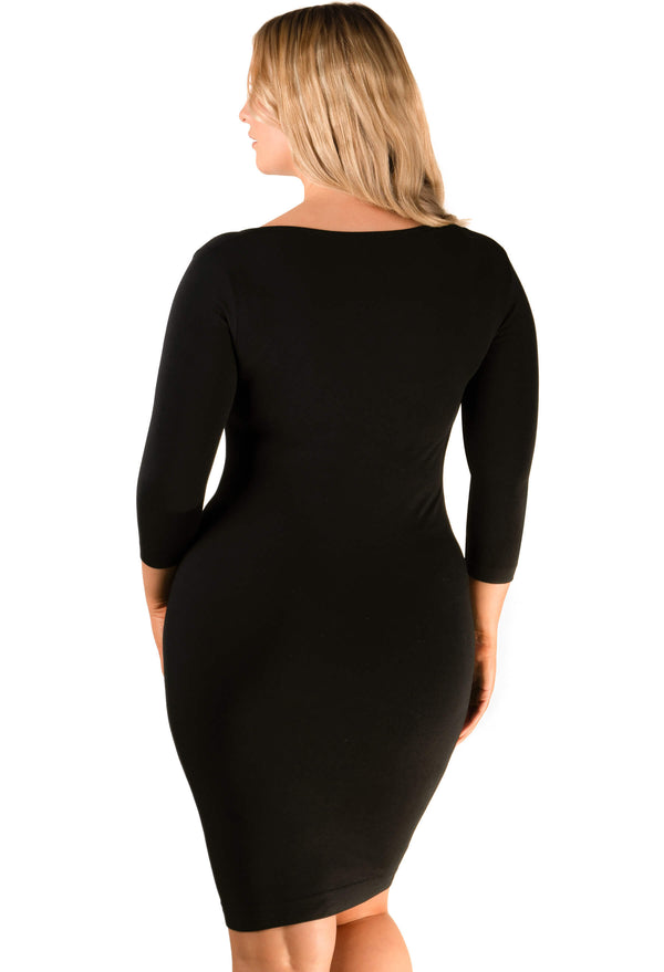 Bamboo 3/4 Sleeve Bodycon Dress