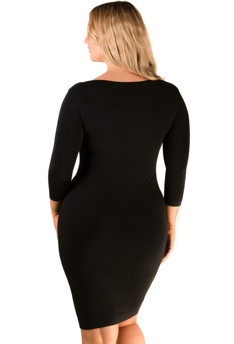 Bamboo 3/4 Sleeve Bodycon Dress