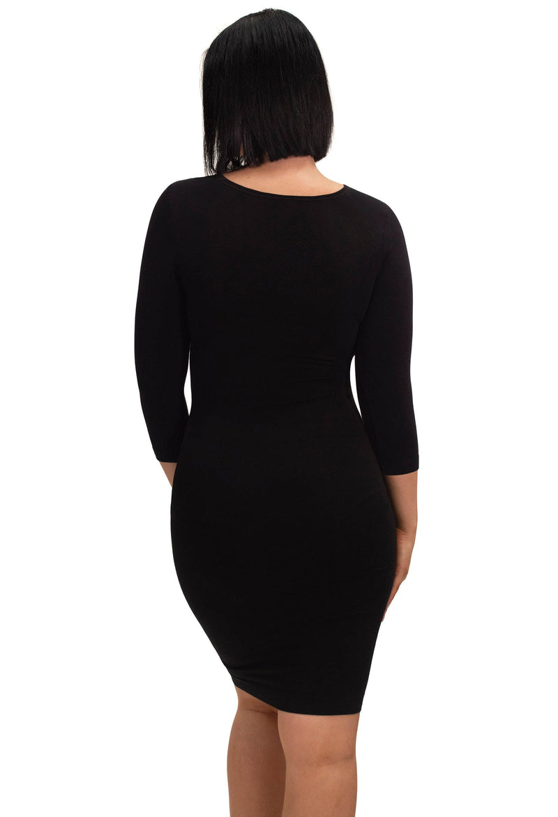 Maternity Bamboo 3/4 Sleeve Bodycon Dress